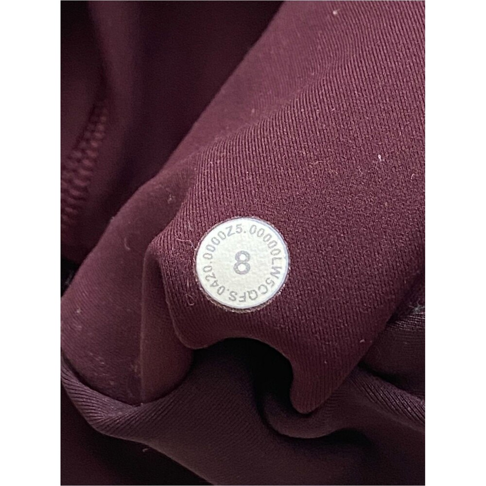 Lululemon Invigorate High-Rise Tight Workout Leggings 8 Medium Maroon Burgundy - Picture 3 of 9